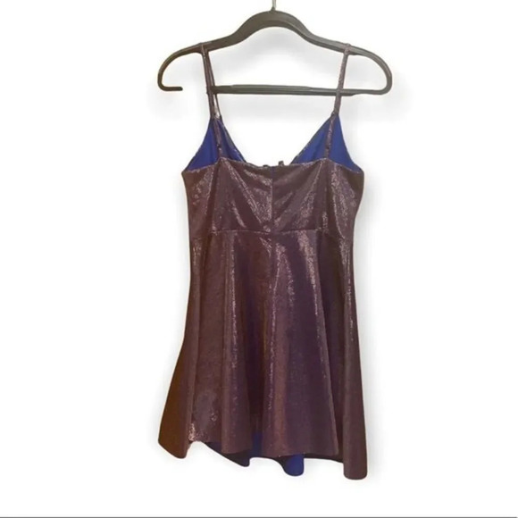 URBAN OUTFITTERS Blue Gold Shifting Mini Dress Medium NWT - Picture 10 of 10
